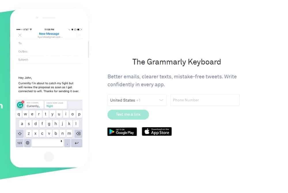 grammarly free version review on phones
