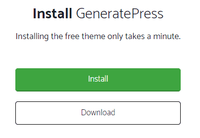 Install GeneratePress